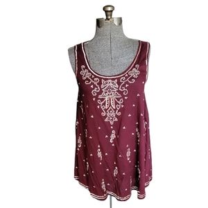 Free people Sequim sleeveless Blouse No size tag. Size; M/L